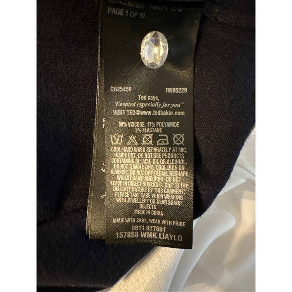 Ted Baker Liaylo Navy Embellished Collar Layered Sweater ASO Baby-Sitters Club 1 - Picture 8 of 12
